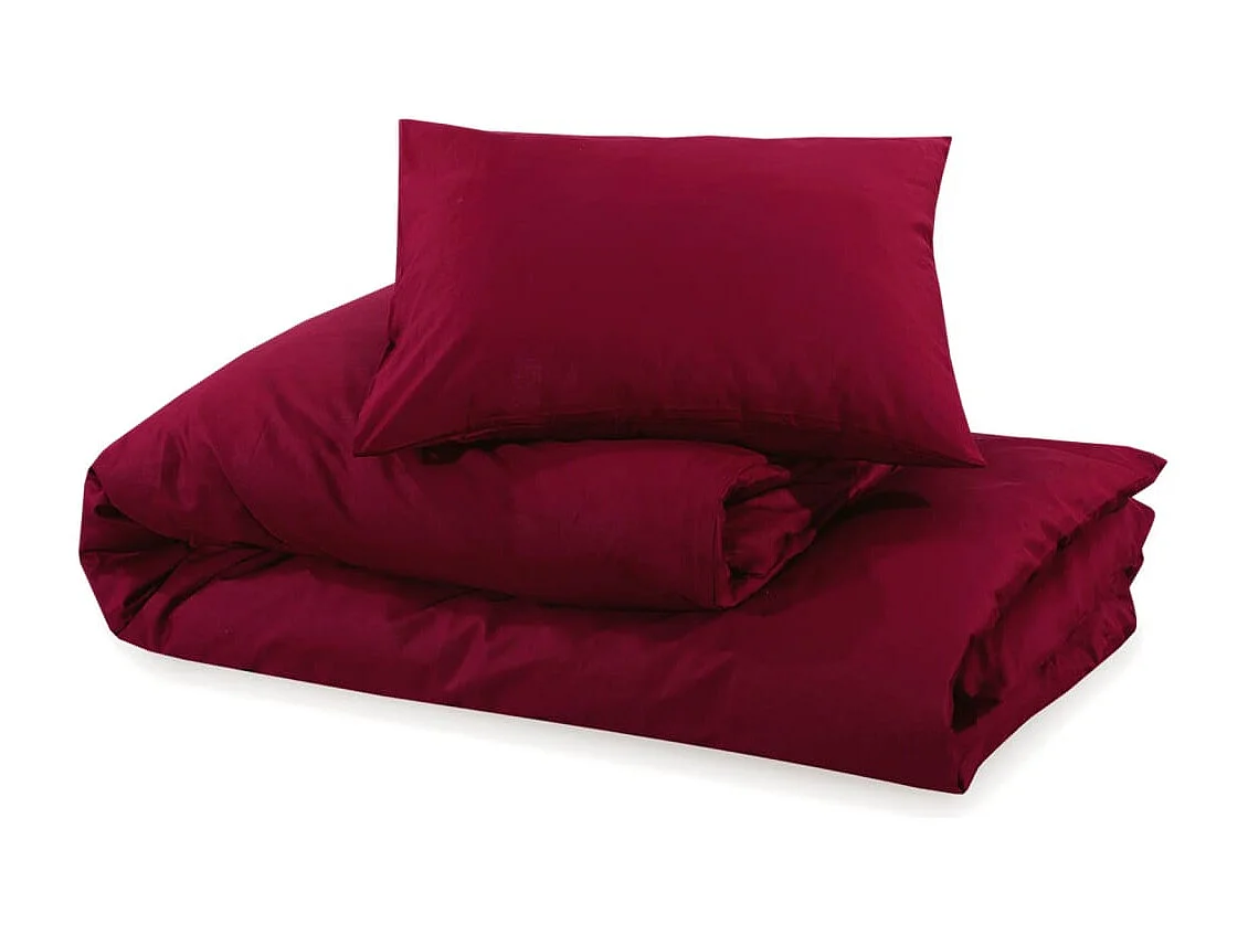 Ensemble de housse de couette | Parure de lit Bordeaux 260x240 cm Microfibre