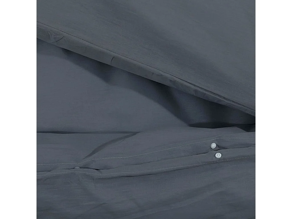 Ensemble de housse de couette | Parure de lit Anthracite 140x200 cm Microfibre