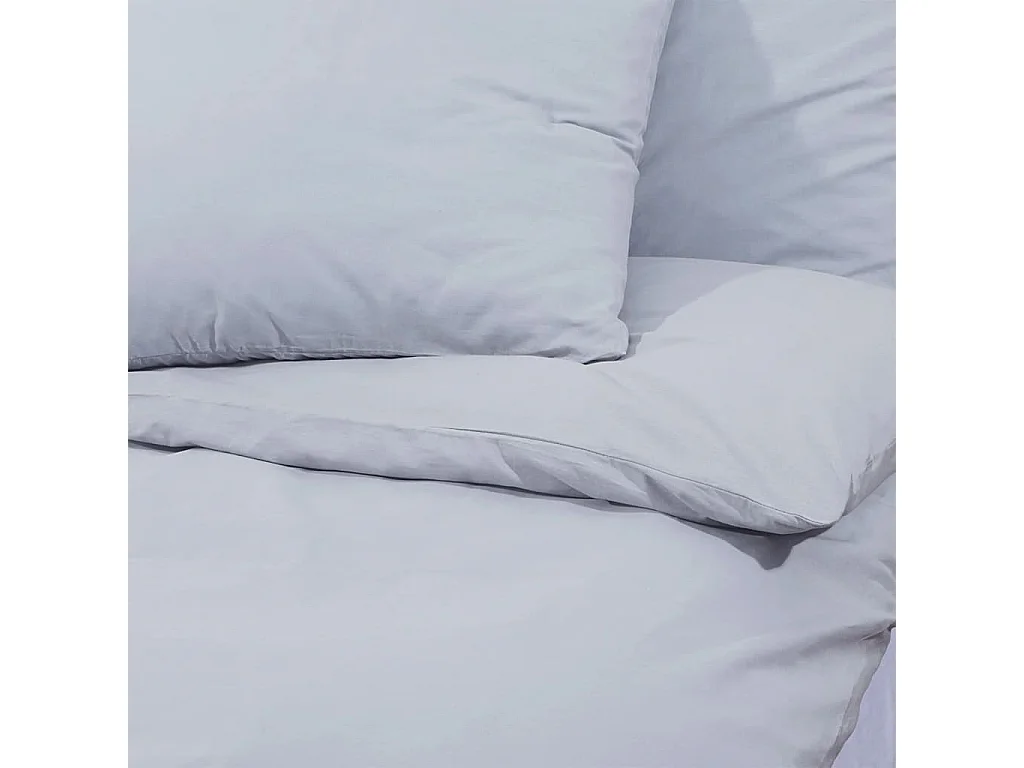 Ensemble de housse de couette | Parure de lit Gris 135x200 cm Coton