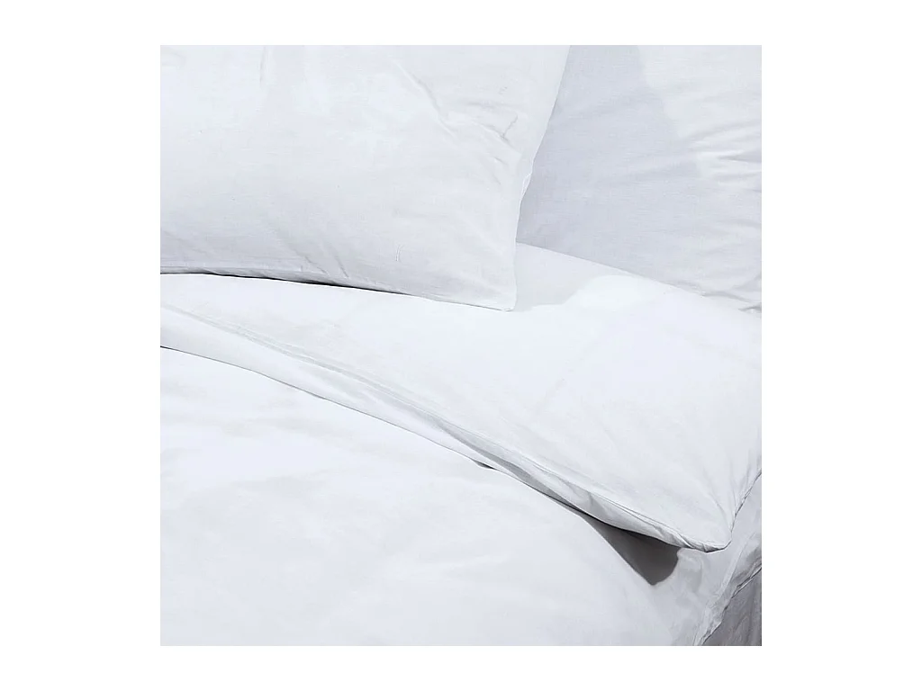 Ensemble de housse de couette | Parure de lit Blanc 200x200 cm Microfibre