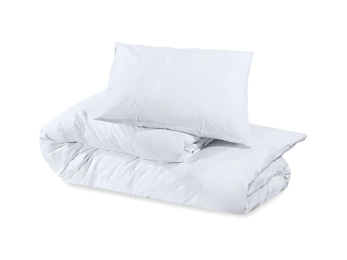 Ensemble de housse de couette | Parure de lit Blanc 200x200 cm Microfibre