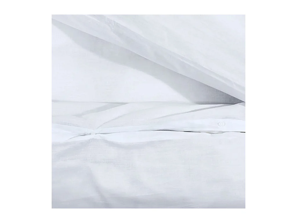 Ensemble de housse de couette | Parure de lit Blanc 200x200 cm Microfibre