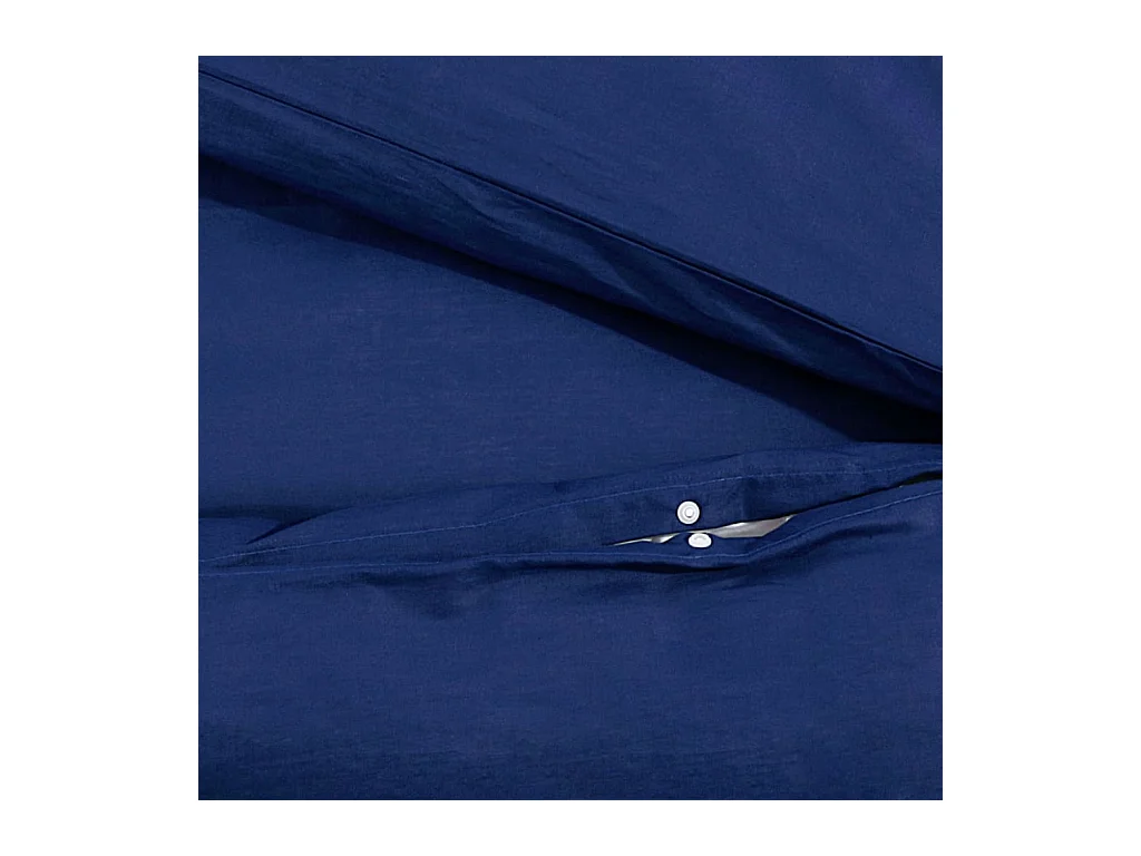 Ensemble de housse de couette | Parure de lit Bleu marine 140x200 cm Microfibre