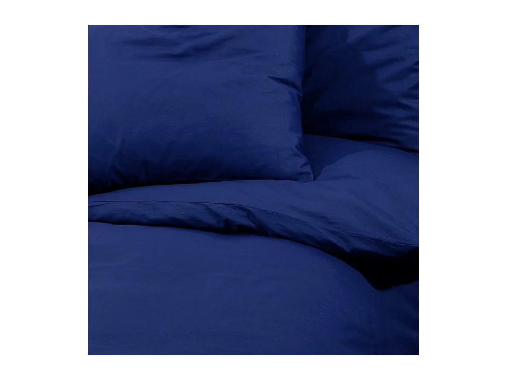 Ensemble de housse de couette | Parure de lit Bleu marine 140x200 cm Microfibre