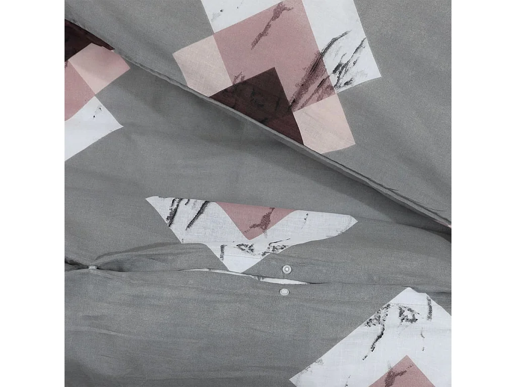 Ensemble de housse de couette | Parure de lit Gris 140x200 cm Coton