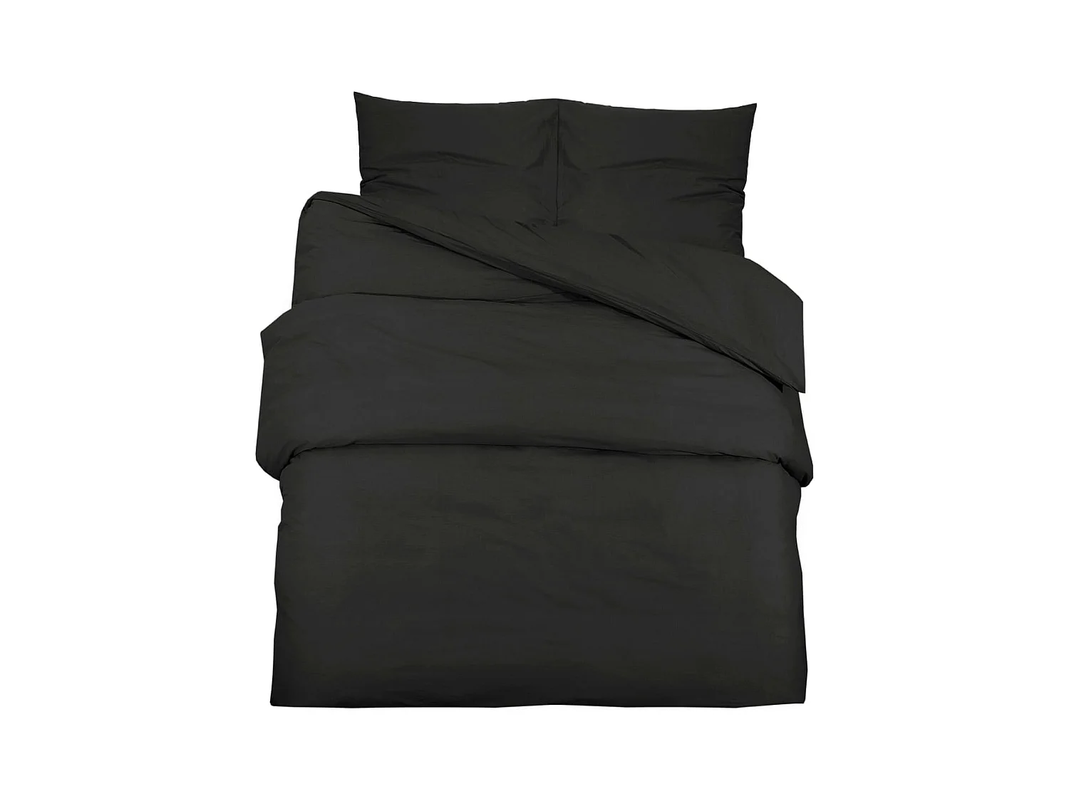 Ensemble de housse de couette | Parure de lit Noir 200x200 cm Microfibre légère