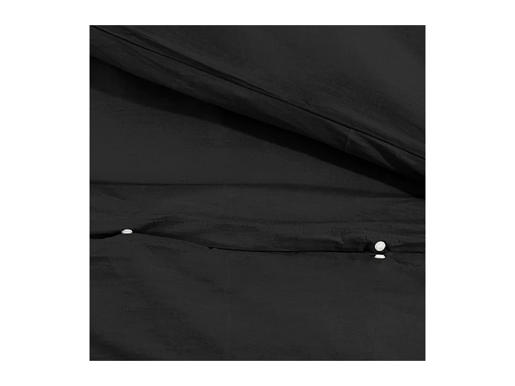 Ensemble de housse de couette | Parure de lit Noir 200x200 cm Microfibre légère