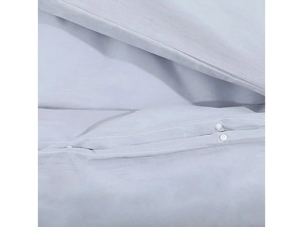 Ensemble de housse de couette | Parure de lit Gris 260x240 cm Coton
