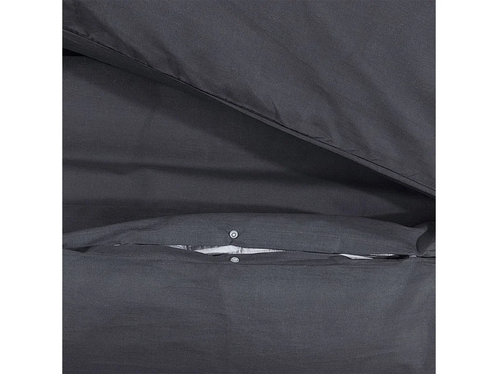 Ensemble de housse de couette | Parure de lit Noir 225x220 cm Coton