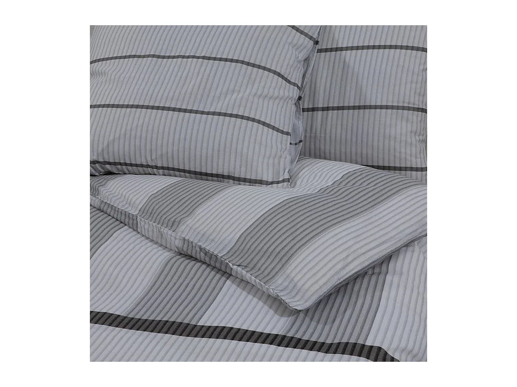 Ensemble de housse de couette | Parure de lit Gris 260x240 cm Coton