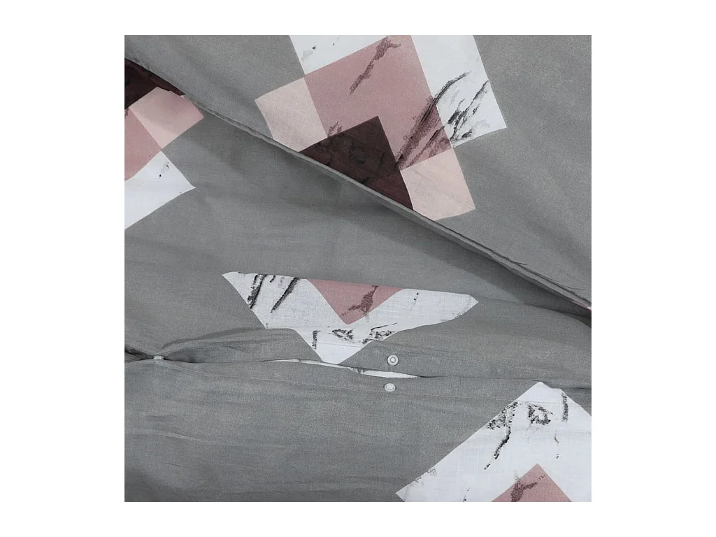 Ensemble de housse de couette | Parure de lit Gris 200x200 cm Coton