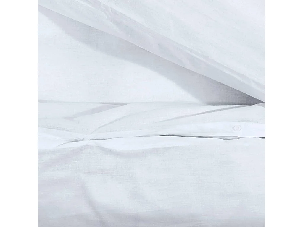 Ensemble de housse de couette | Parure de lit Blanc 200x220 cm Coton