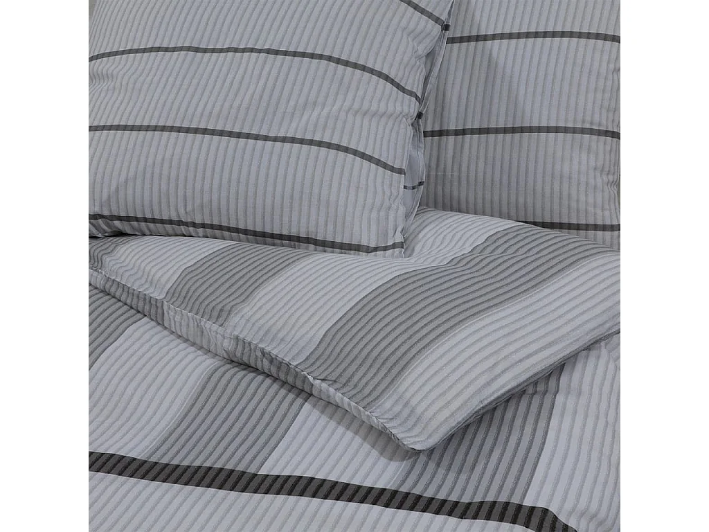 Ensemble de housse de couette | Parure de lit Gris 220x240 cm Coton