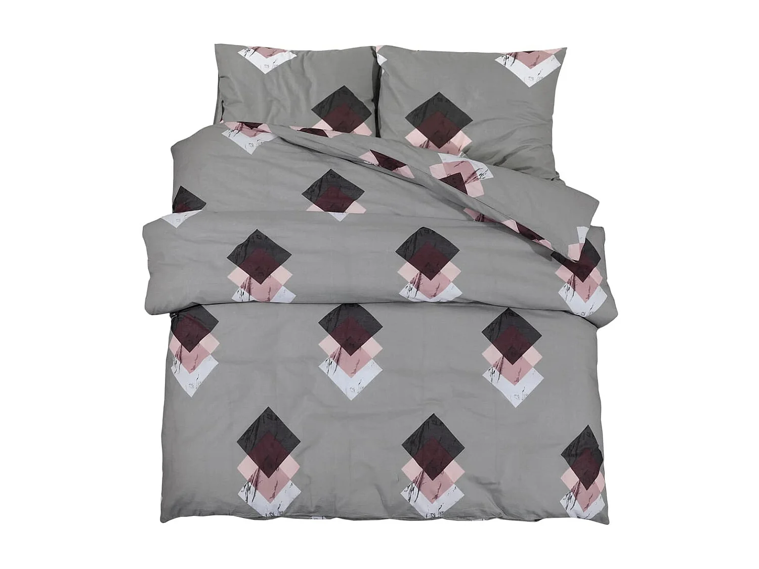 Ensemble de housse de couette | Parure de lit Gris 200x200 cm Coton