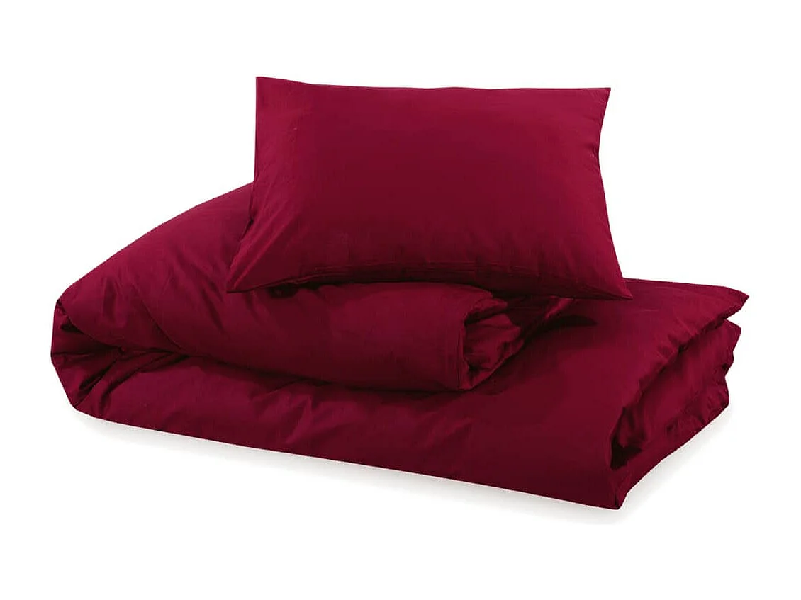 Ensemble de housse de couette | Parure de lit Bordeaux 200x200 cm Microfibre