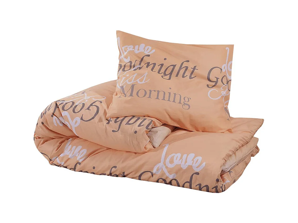 Ensemble de housse de couette | Parure de lit rose 200x200 cm Coton