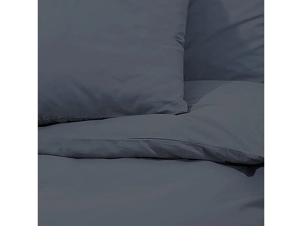 Ensemble de housse de couette | Parure de lit Anthracite 200x200 cm Coton