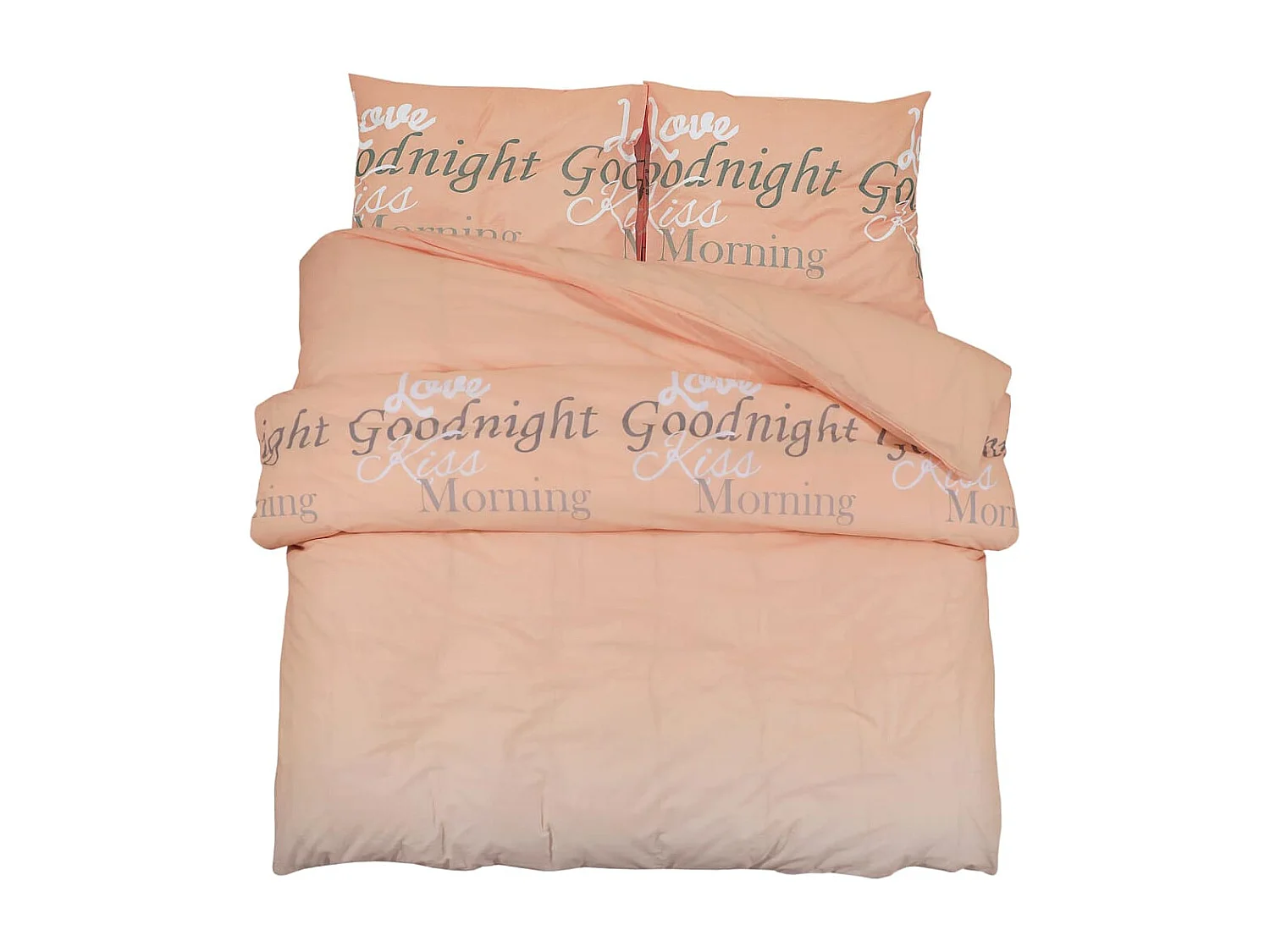 Ensemble de housse de couette | Parure de lit rose 155x220 cm Coton