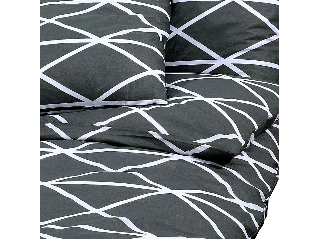Ensemble de housse de couette | Parure de lit Gris 135x200 cm Coton