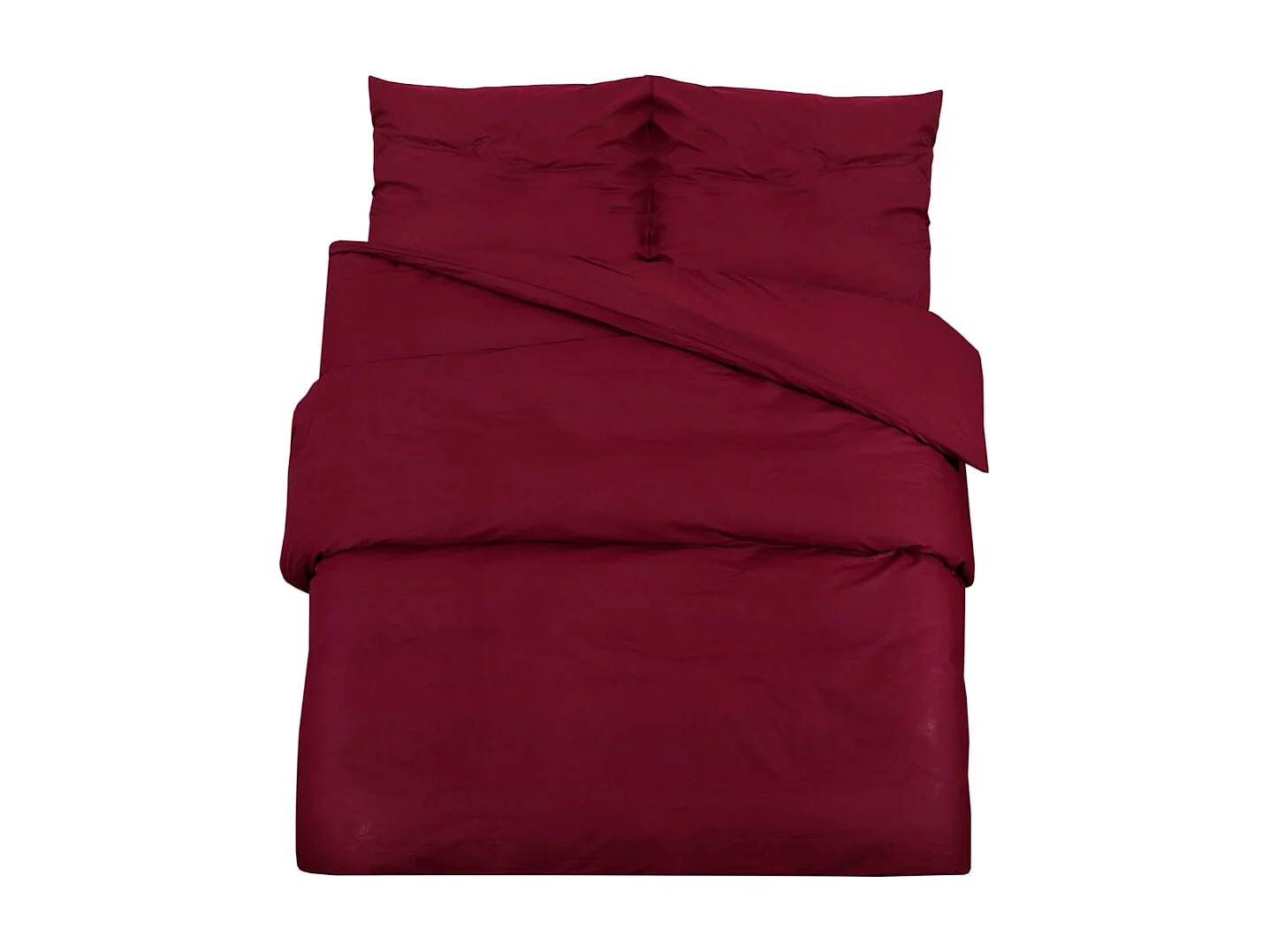 Ensemble de housse de couette | Parure de lit Bordeaux 140x200 cm Coton