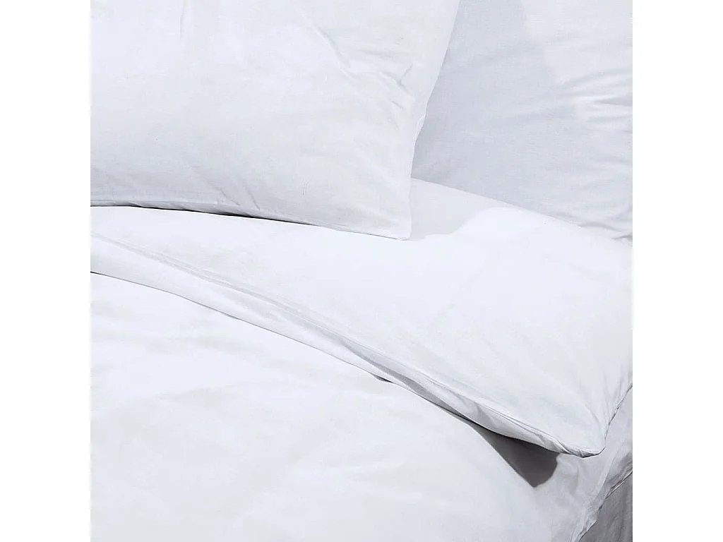 Ensemble de housse de couette | Parure de lit Blanc 140x200 cm Coton