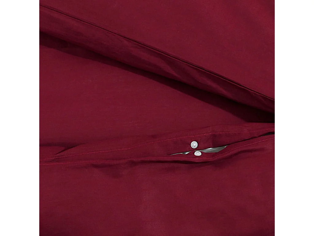 Ensemble de housse de couette | Parure de lit Bordeaux 140x200 cm Microfibre