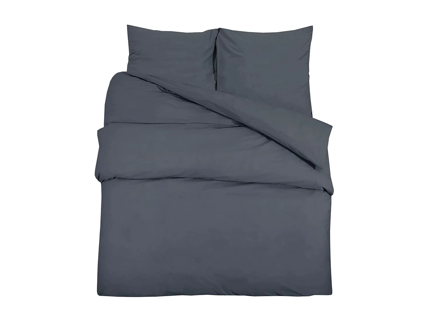 Ensemble de housse de couette | Parure de lit Anthracite 155x220 cm Microfibre
