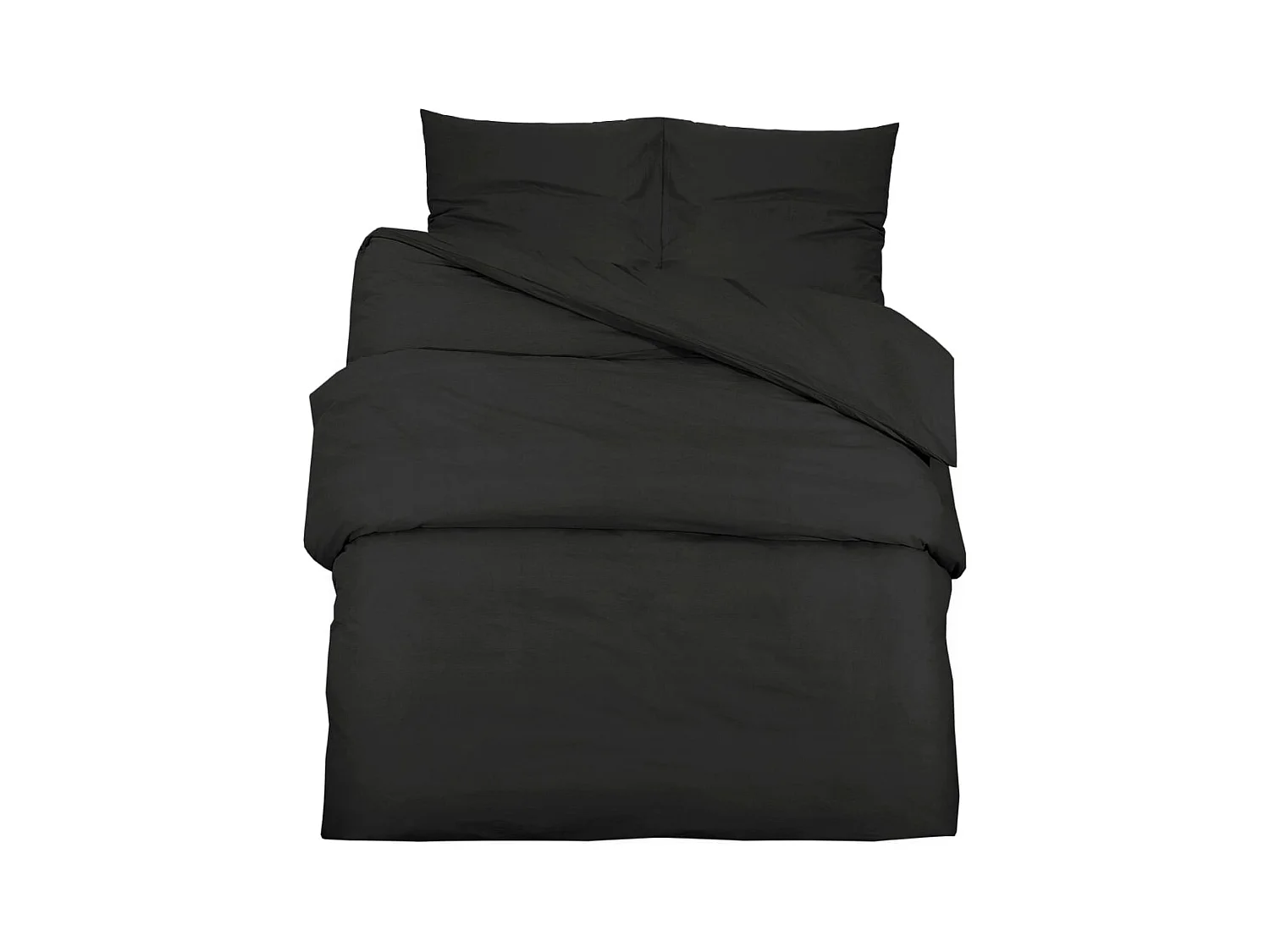 Ensemble de housse de couette | Parure de lit Noir 200x200 cm Microfibre légère