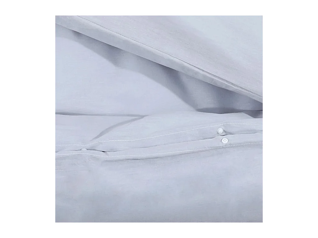 Ensemble de housse de couette | Parure de lit Gris 200x200 cm Microfibre légère