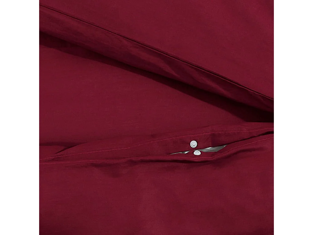 Ensemble de housse de couette | Parure de lit Bordeaux 140x200 cm Microfibre