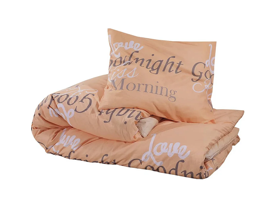 Ensemble de housse de couette | Parure de lit rose 140x200 cm Coton