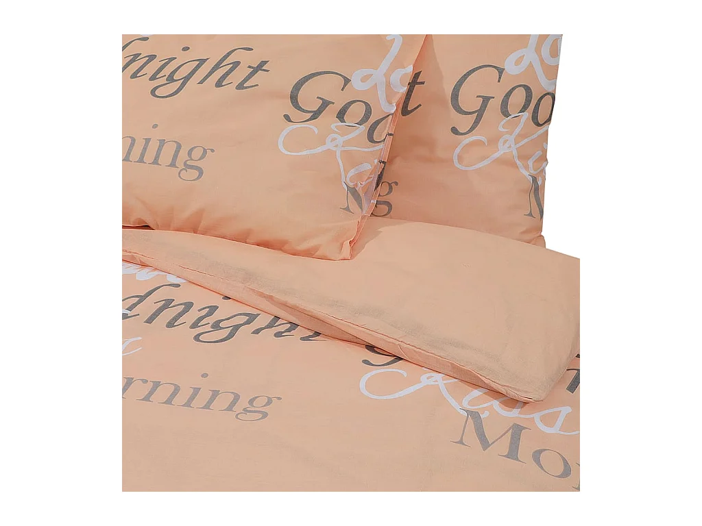 Ensemble de housse de couette | Parure de lit rose 140x200 cm Coton