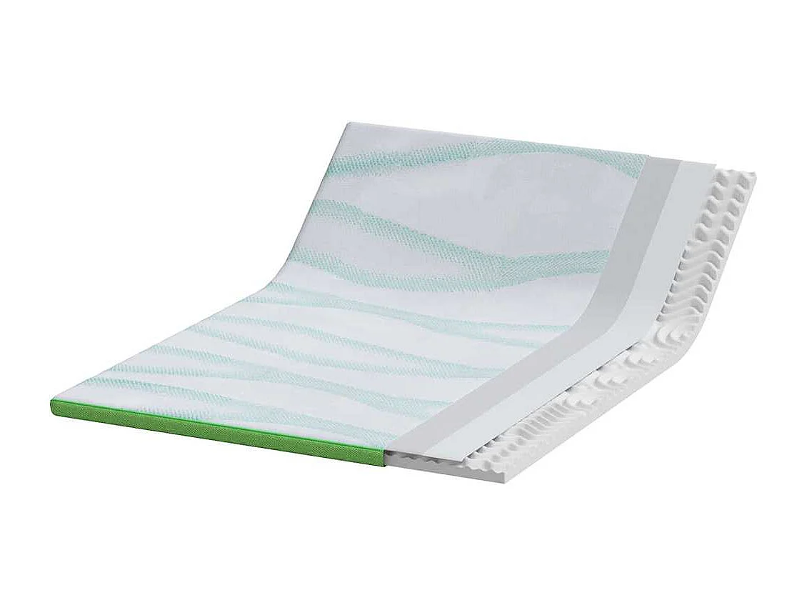 Surmatelas  | Coussins de Matelas | Couvre-matelas Blanc et vert 140 x 190 cm