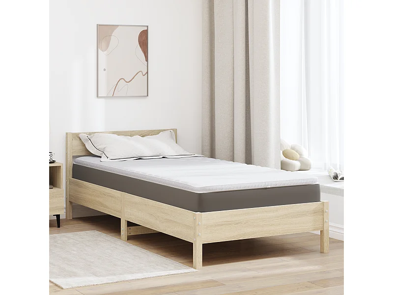 Surmatelas  | Coussins de Matelas | Couvre-matelas Blanc 90 x 200 cm Polyester sans colle