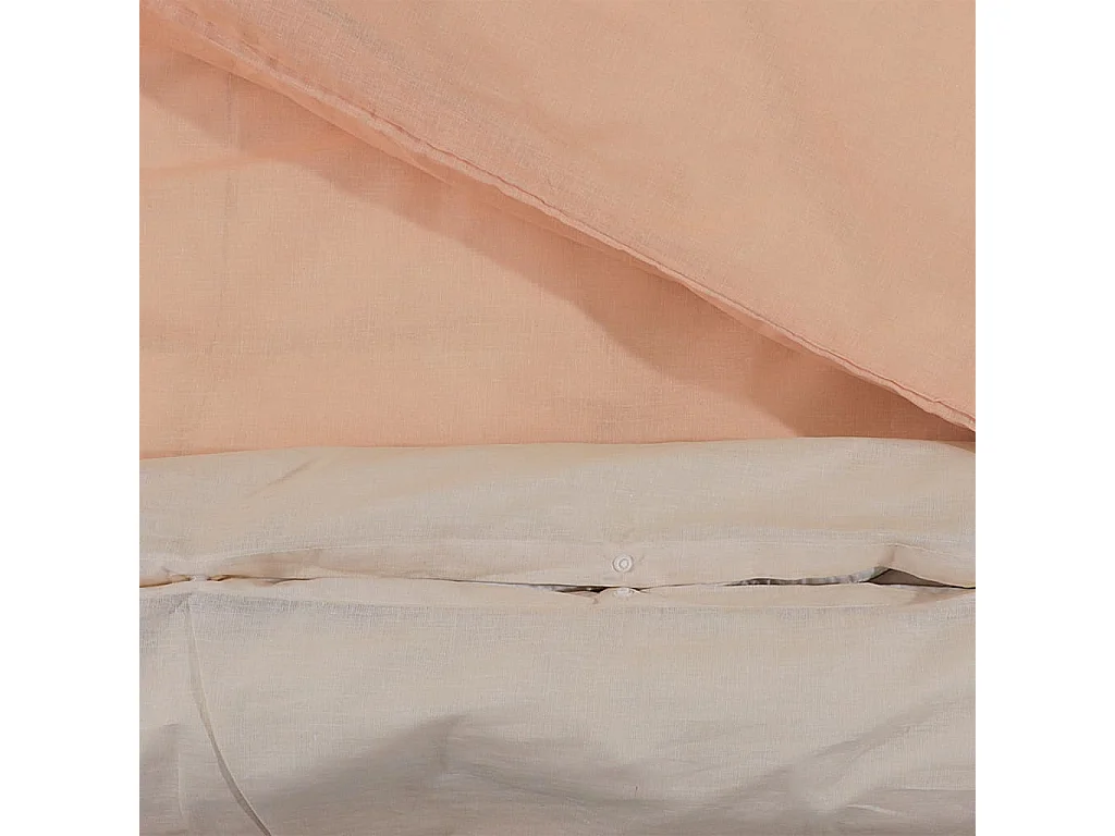 Ensemble de housse de couette | Parure de lit rose 200x220 cm Coton