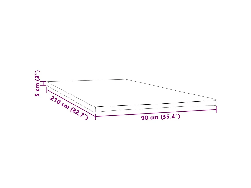 Surmatelas  | Coussin de Matelas 90x210x5 cm