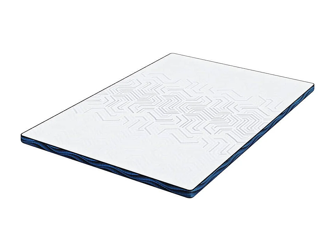 Surmatelas  | Coussins de Matelas | Couvre-matelas Blanc et Bleu 160 x 200 cm