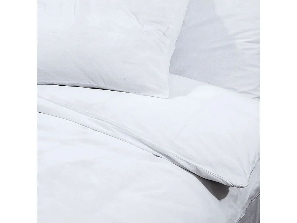 Ensemble de housse de couette | Parure de lit Blanc 135x200 cm Coton
