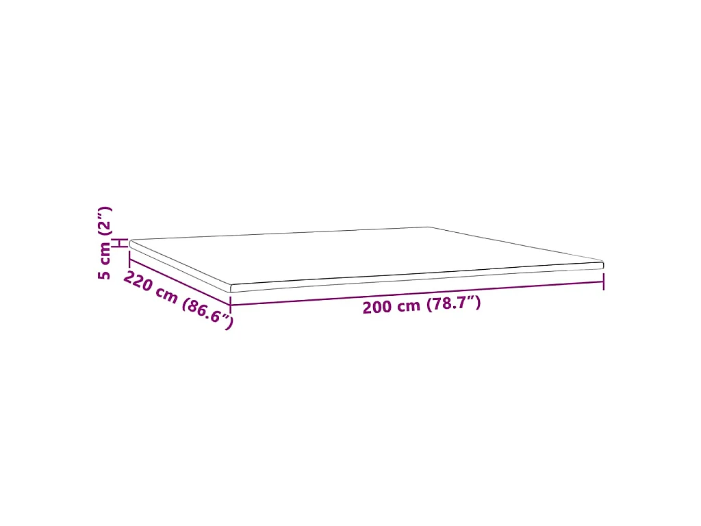 Surmatelas  | Coussin de Matelas 200x220x5 cm