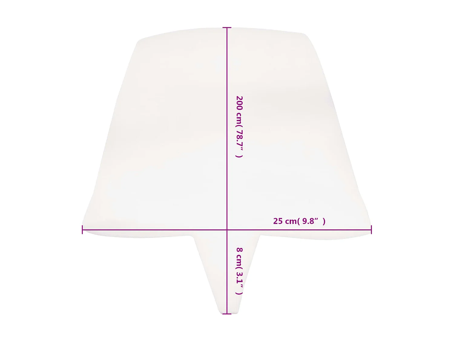 Pont de lit 25 x 200 cm