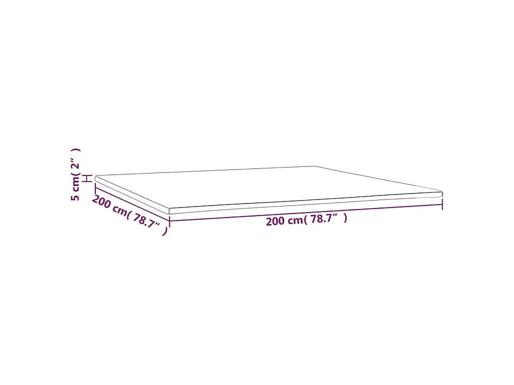 Surmatelas  | Coussin de Matelas 200x200x5 cm