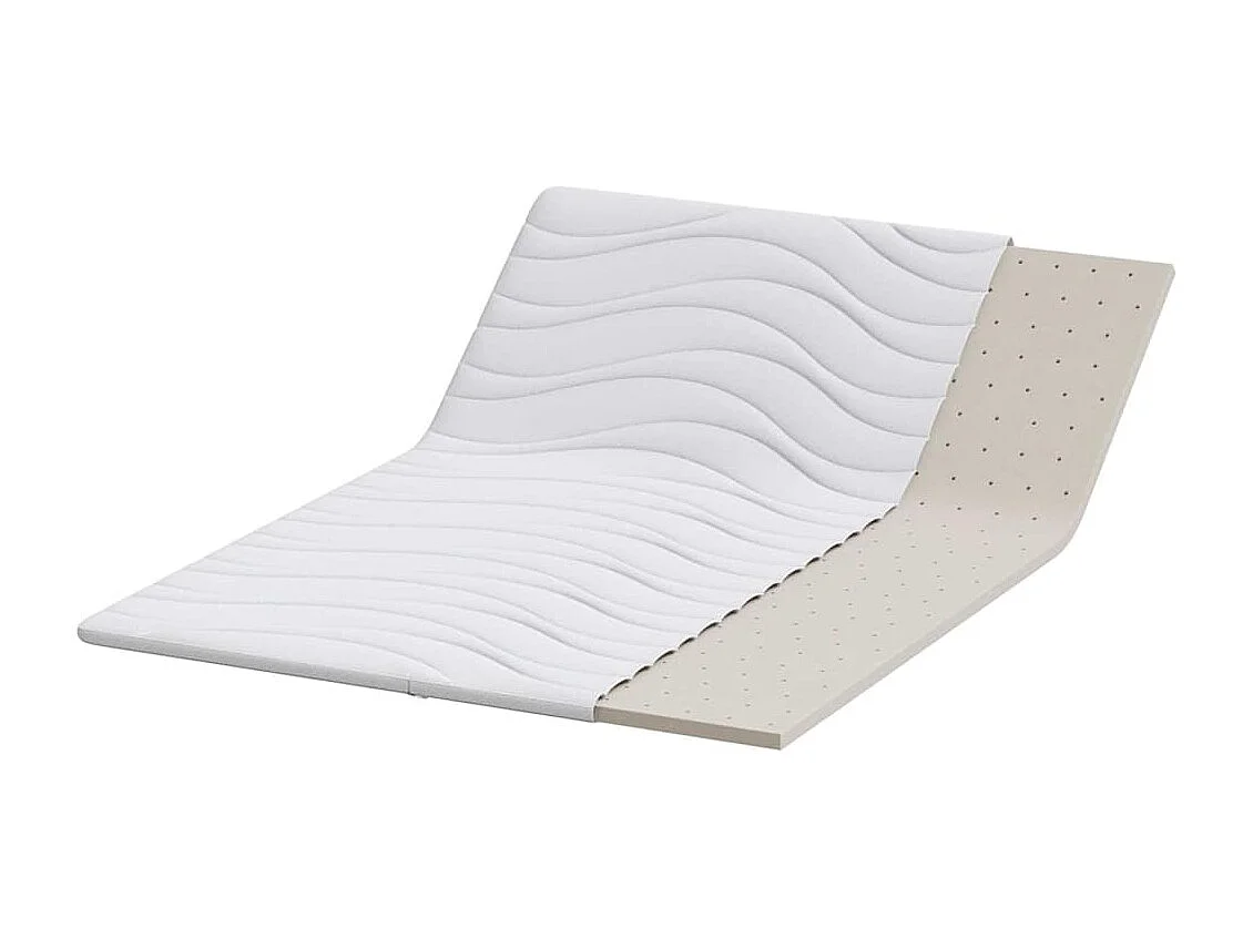 Surmatelas  | Coussins de Matelas | Couvre-matelas Blanc 160 x 200 cm Polyester sans colle