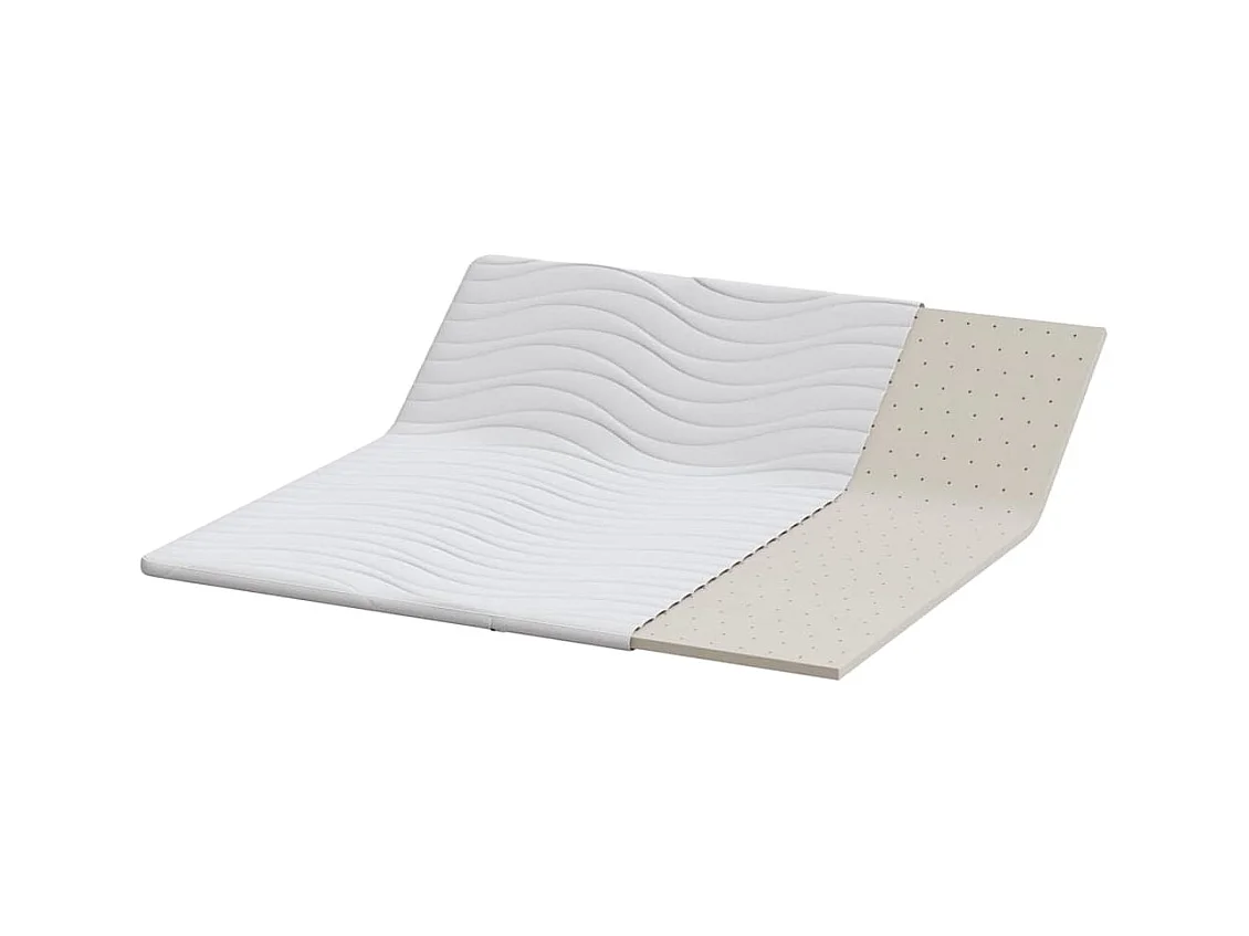 Surmatelas  | Coussins de Matelas | Couvre-matelas Blanc 200 x 200 cm Polyester sans colle