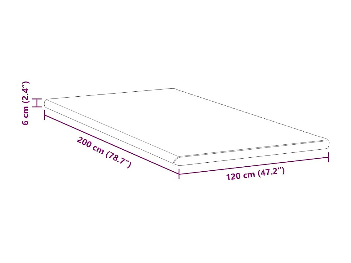 Surmatelas  | Coussins de Matelas | Couvre-matelas Other Blanc et vert 120 x 200 cm