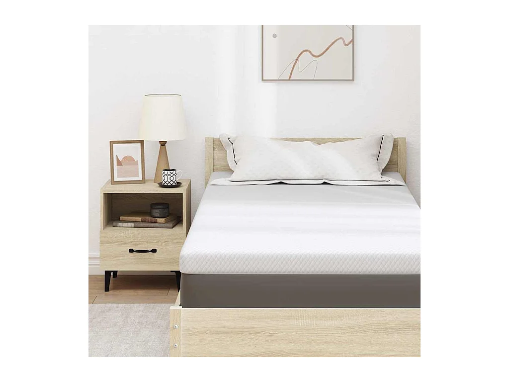 Surmatelas  | Coussins de Matelas | Couvre-matelas Blanc 90 x 200 cm