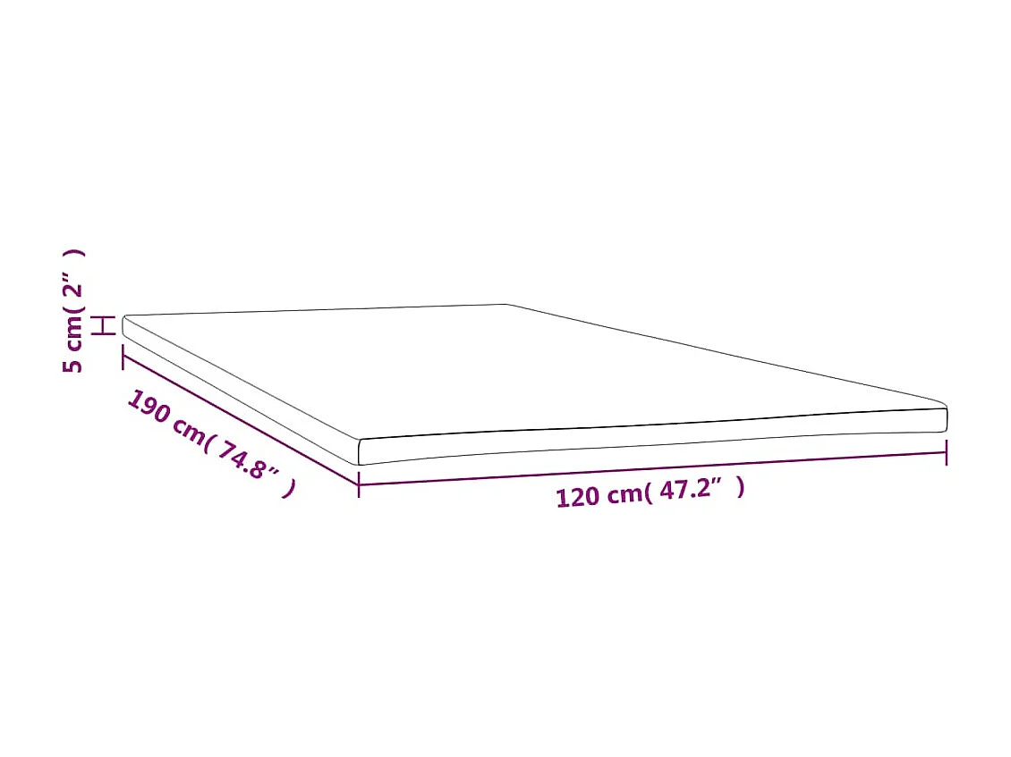 Surmatelas  | Coussin de Matelas 120x190x5 cm