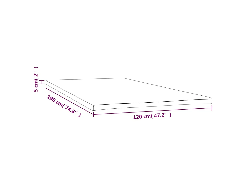 Surmatelas  | Coussin de Matelas 120x190x5 cm