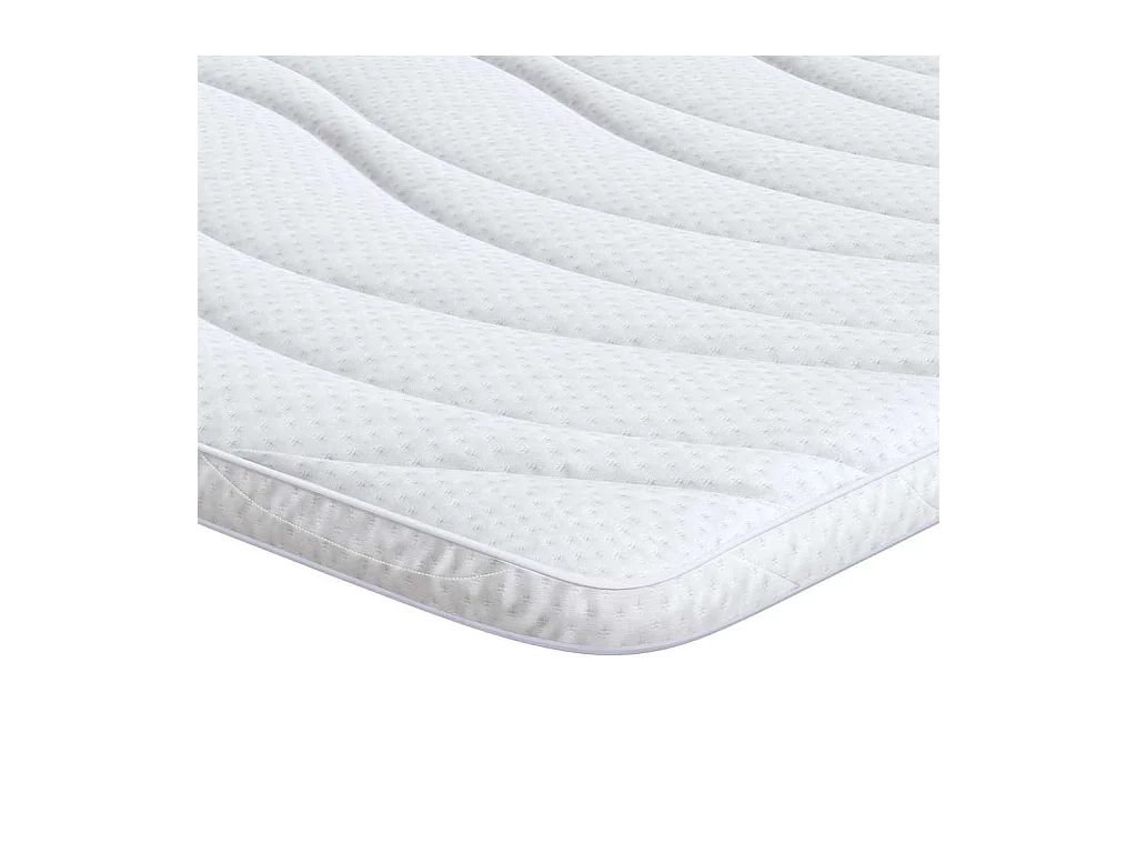 Surmatelas  | Coussins de Matelas | Couvre-matelas Blanc 90 x 190 cm Polyester sans colle