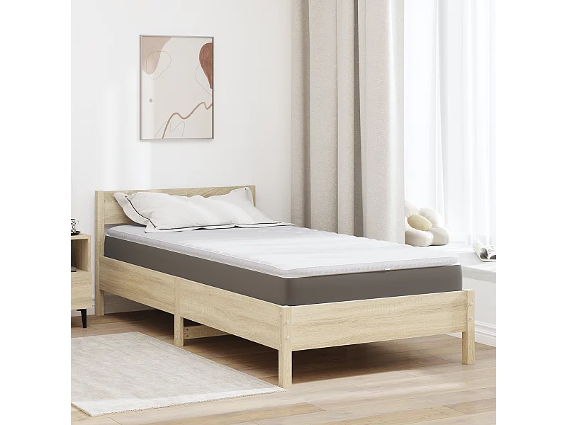 Surmatelas  | Coussins de Matelas | Couvre-matelas Blanc 90 x 190 cm Polyester sans colle