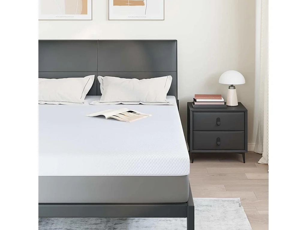 Surmatelas  | Coussins de Matelas | Couvre-matelas Blanc 160 x 200 cm